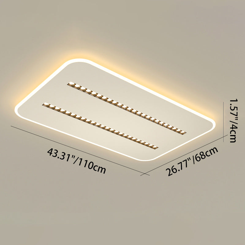 Contemporary Simplicity Rectangular Iron Aluminum LED Spotlight Flush Mount Ceiling Light For Bedroom