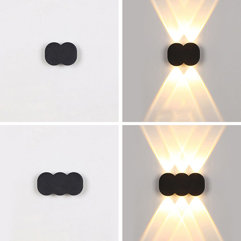 Applique murale extérieure étanche à LED avec abat-jour en forme de gourde en aluminium de simplicité contemporaine pour jardin 