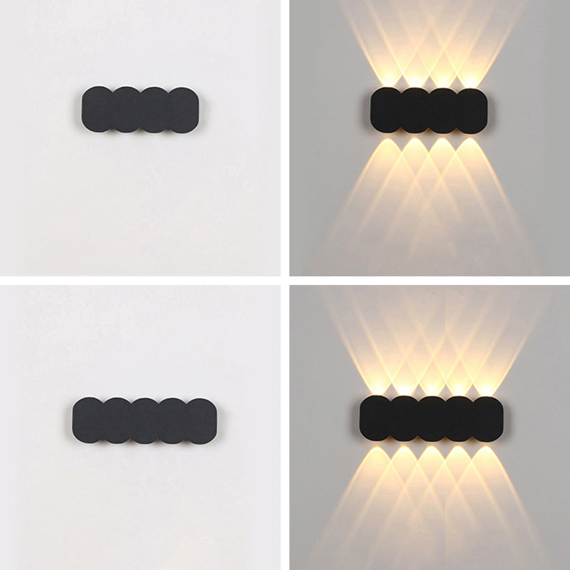 Applique murale extérieure étanche à LED avec abat-jour en forme de gourde en aluminium de simplicité contemporaine pour jardin 
