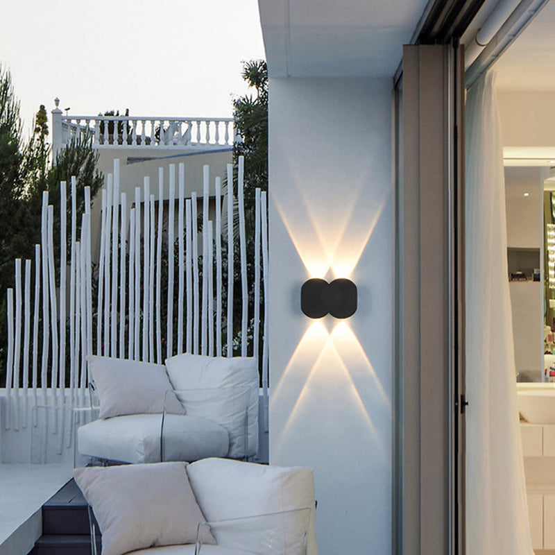 Applique murale extérieure étanche à LED avec abat-jour en forme de gourde en aluminium de simplicité contemporaine pour jardin 