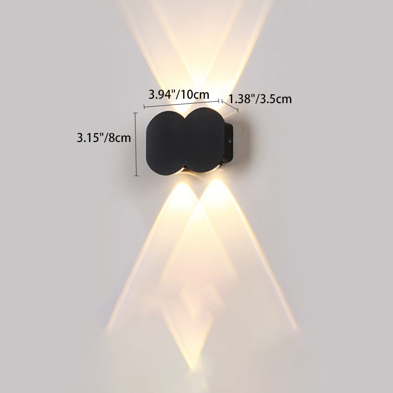 Applique murale extérieure étanche à LED avec abat-jour en forme de gourde en aluminium de simplicité contemporaine pour jardin 