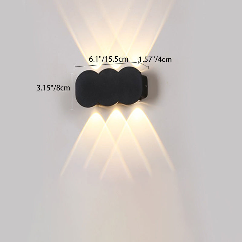 Applique murale extérieure étanche à LED avec abat-jour en forme de gourde en aluminium de simplicité contemporaine pour jardin 