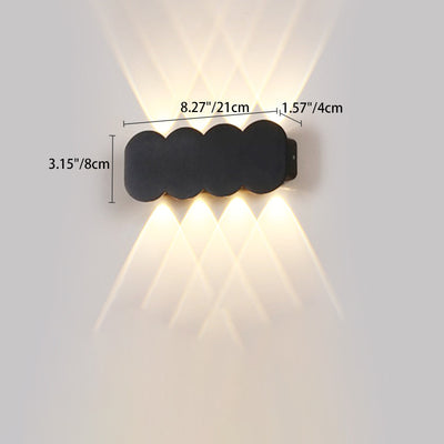 Applique murale extérieure étanche à LED avec abat-jour en forme de gourde en aluminium de simplicité contemporaine pour jardin 