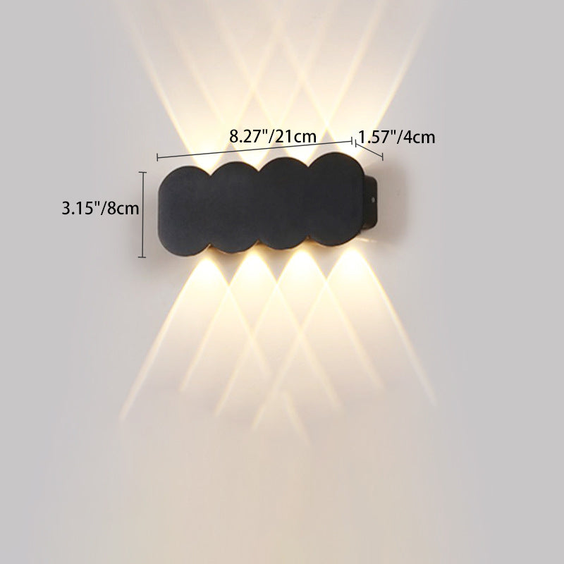 Applique murale extérieure étanche à LED avec abat-jour en forme de gourde en aluminium de simplicité contemporaine pour jardin 