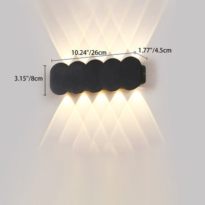 Applique murale extérieure étanche à LED avec abat-jour en forme de gourde en aluminium de simplicité contemporaine pour jardin 