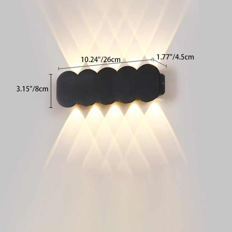 Applique murale extérieure étanche à LED avec abat-jour en forme de gourde en aluminium de simplicité contemporaine pour jardin 
