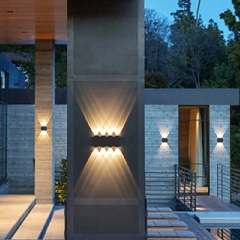 Applique murale extérieure étanche à LED avec abat-jour en forme de gourde en aluminium de simplicité contemporaine pour jardin 