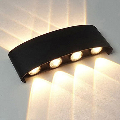 Applique murale extérieure étanche à LED avec abat-jour en forme de gourde en aluminium de simplicité contemporaine pour jardin 