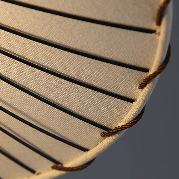 Matériel traditionnel japonais Abat-jour en tissu feuille de lotus Suspension 1 lumière pour salon 