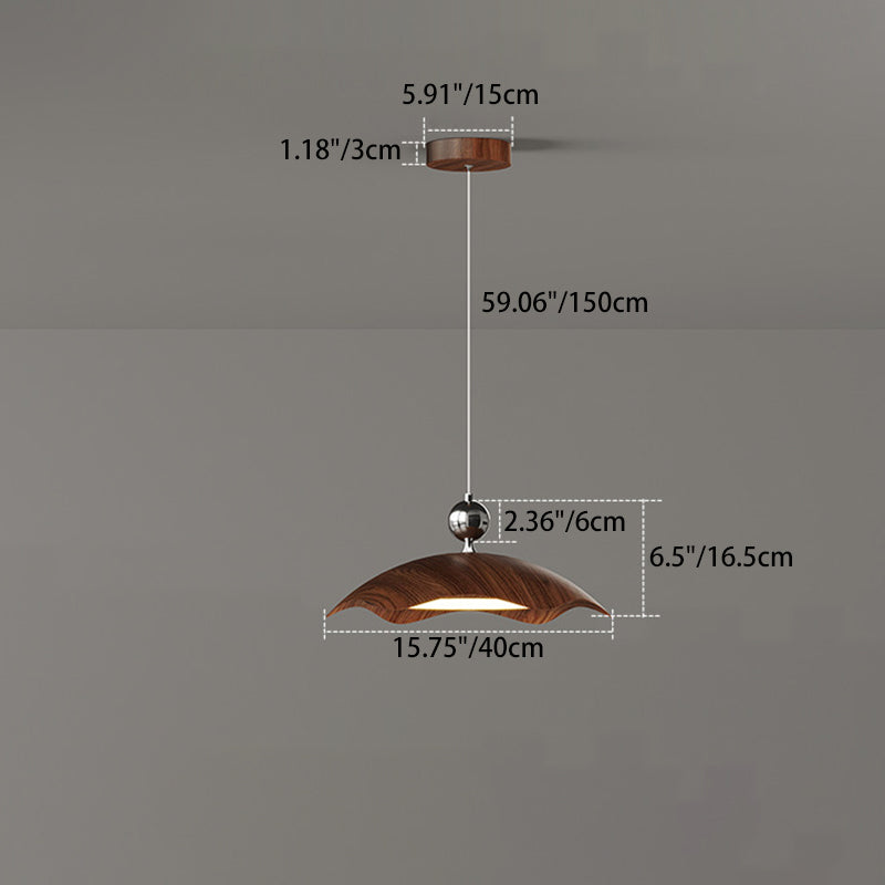Traditional Vintage Iron PE Flying Saucer LED Pendant Light For Living Room