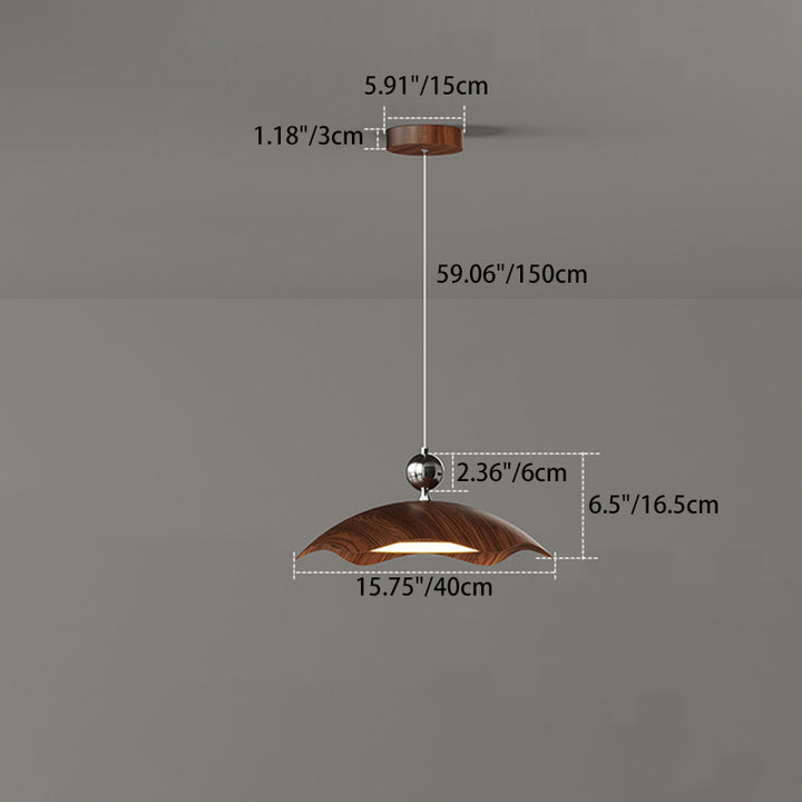 Traditional Vintage Iron PE Flying Saucer LED Pendant Light For Living Room