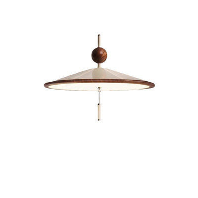 Traditional Japanese Iron Aluminum Conical LED Pendant Light For Living Room