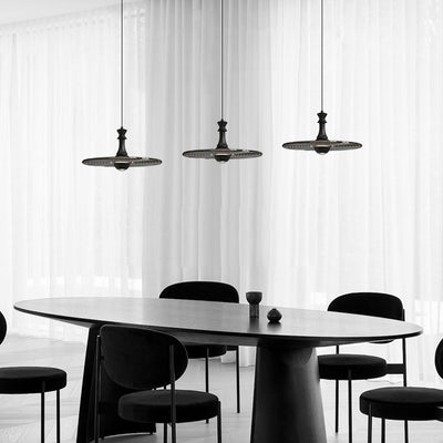 Moderne minimalistische Wasserwellen-Scheibe Aluminium Glas LED Pendelleuchte für das Wohnzimmer 