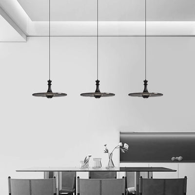 Moderne minimalistische Wasserwellen-Scheibe Aluminium Glas LED Pendelleuchte für das Wohnzimmer 