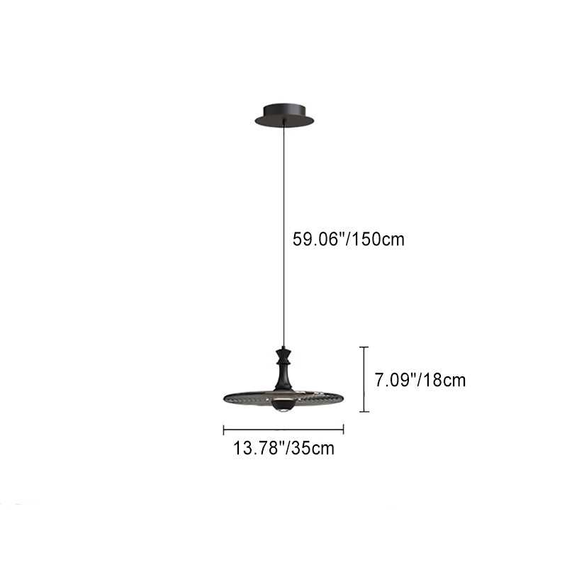 Moderne minimalistische Wasserwellen-Scheibe Aluminium Glas LED Pendelleuchte für das Wohnzimmer 