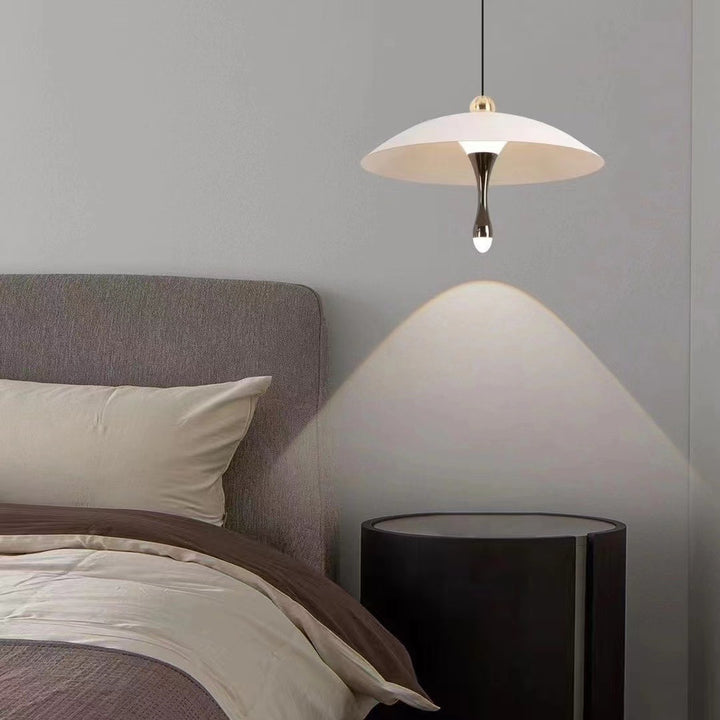 Lustre LED rond en aluminium acrylique scandinave contemporain pour salon 