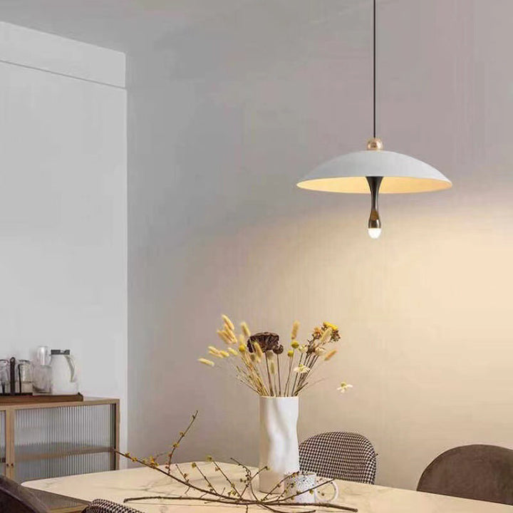 Lustre LED rond en aluminium acrylique scandinave contemporain pour salon 