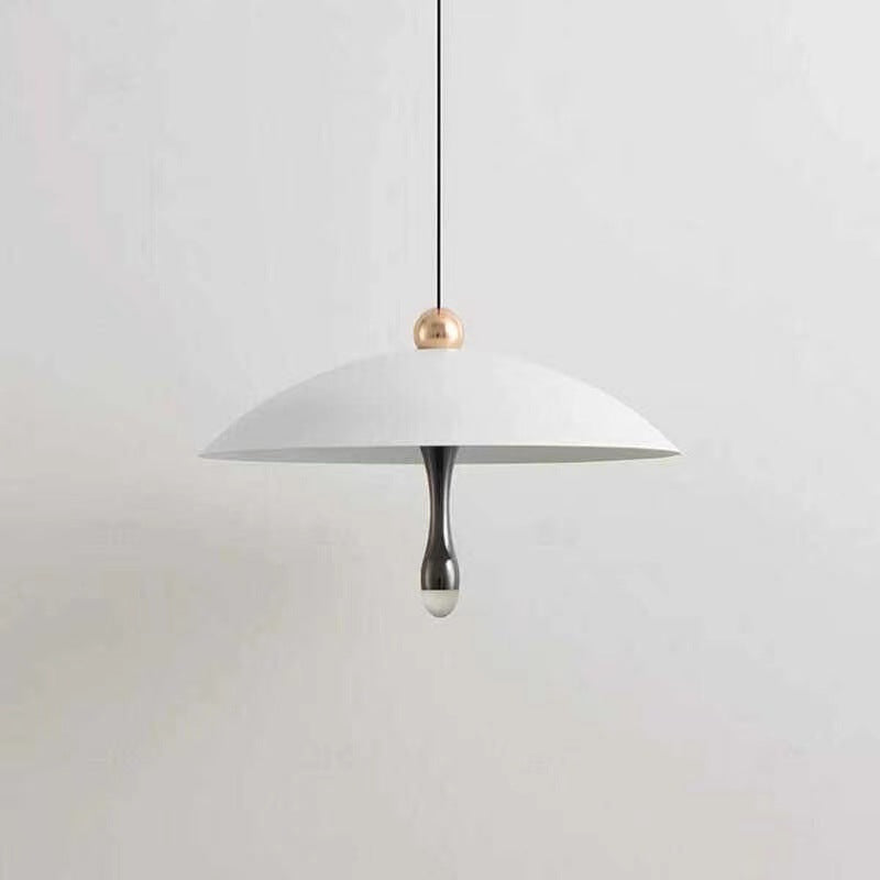 Lustre LED rond en aluminium acrylique scandinave contemporain pour salon 