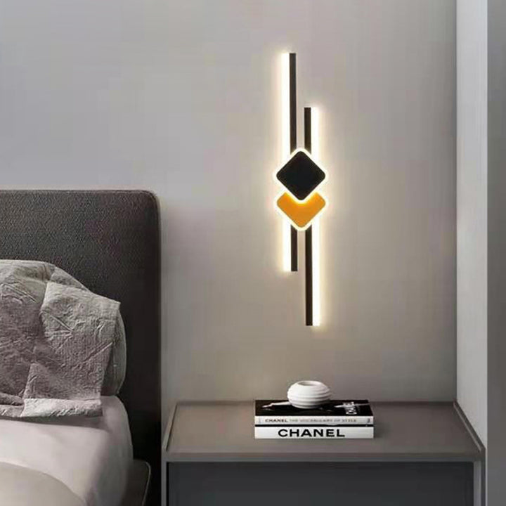Modern Minimalist Aluminum Long Strip Linear Bar LED Wall Sconce Lamp For Dining Room