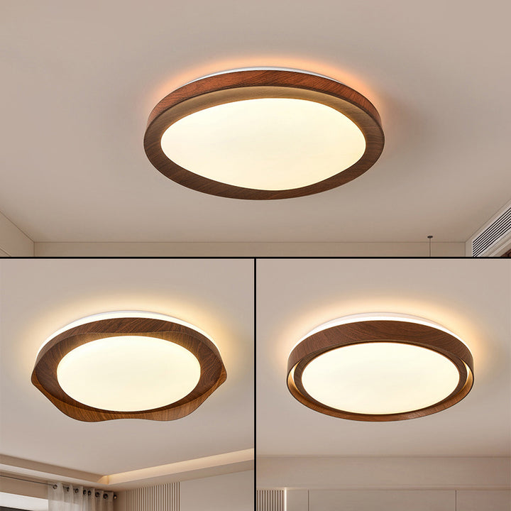 Plafonnier LED rond en fer acrylique de simplicité contemporaine pour chambre 