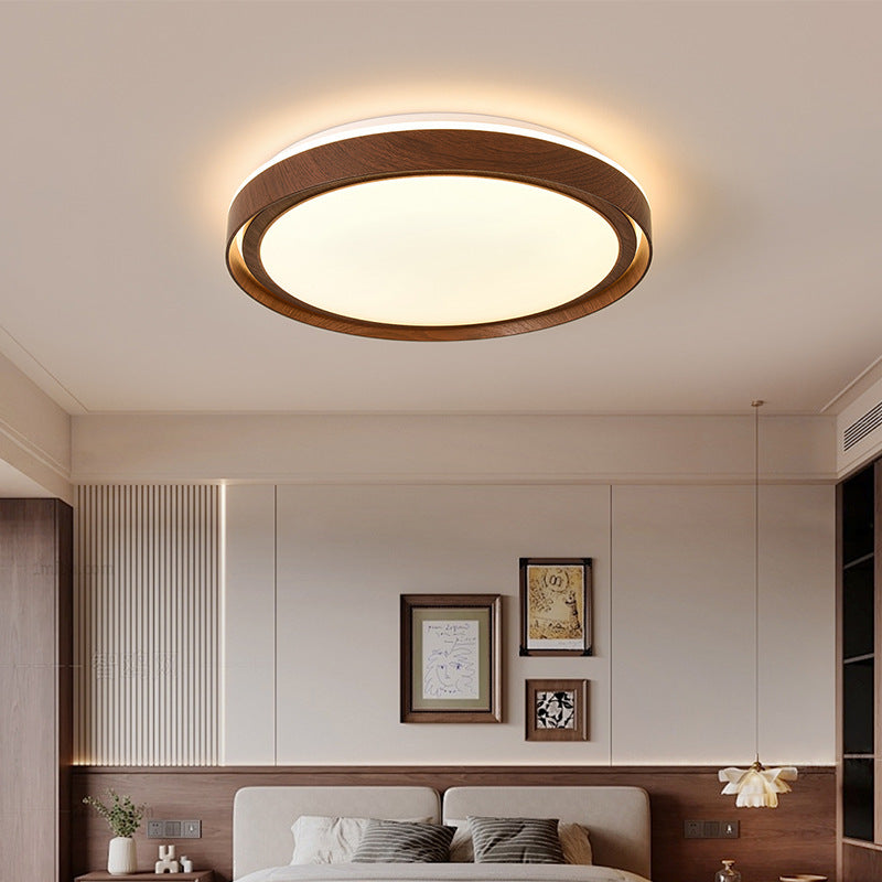 Plafonnier LED rond en fer acrylique de simplicité contemporaine pour chambre 