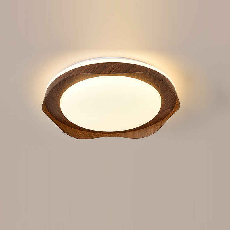 Plafonnier LED rond en fer acrylique de simplicité contemporaine pour chambre 