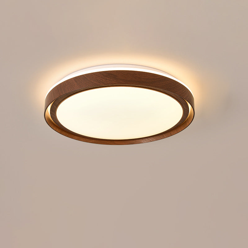 Plafonnier LED rond en fer acrylique de simplicité contemporaine pour chambre 