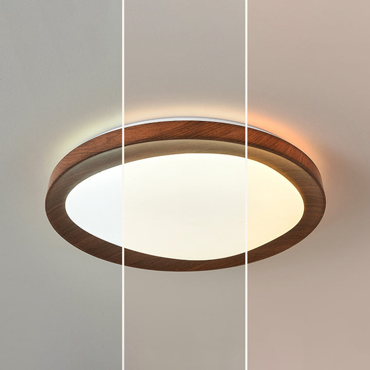 Plafonnier LED rond en fer acrylique de simplicité contemporaine pour chambre 