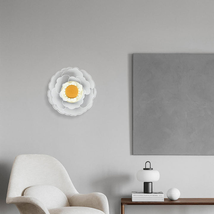 Zeitgenössische kreative Lotusblume Eisen Acryl LED Wandleuchte für das Schlafzimmer 