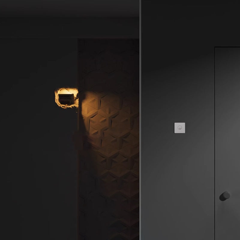 Zeitgenössische kreative eingelassene Gips-Pavillon-LED-Wandlampe mit Bewegungssensor für das Schlafzimmer 