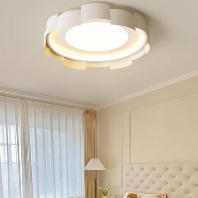 Contemporary Simplicity Round Iron Acrylic LED Flush Mount Ceiling Light For Bedroom