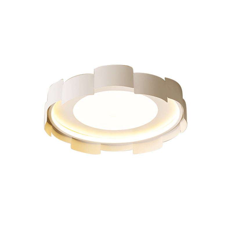 Contemporary Simplicity Round Iron Acrylic LED Flush Mount Ceiling Light For Bedroom