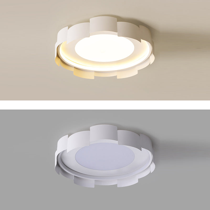 Contemporary Simplicity Round Iron Acrylic LED Flush Mount Ceiling Light For Bedroom