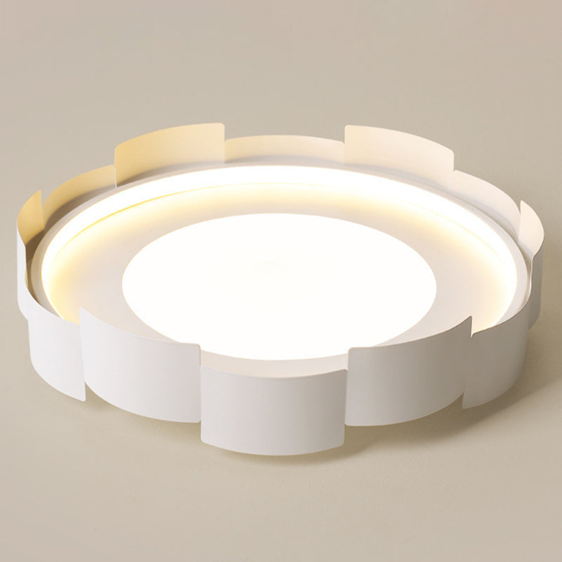 Contemporary Simplicity Round Iron Acrylic LED Flush Mount Ceiling Light For Bedroom