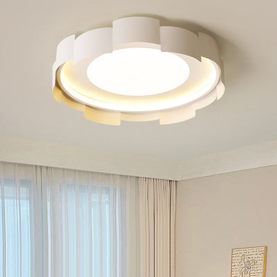Contemporary Simplicity Round Iron Acrylic LED Flush Mount Ceiling Light For Bedroom