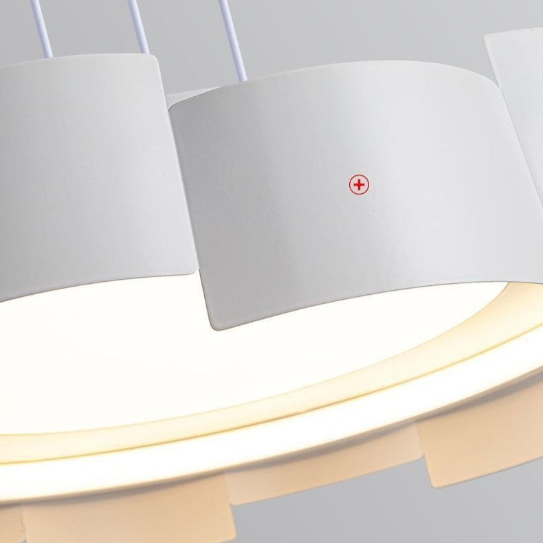 Contemporary Simplicity Round Iron Acrylic LED Pendant Light For Bedroom