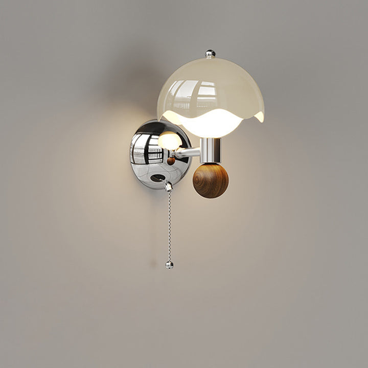 Zeitgenössische nordische Eisen PE runde Kugel LED Wandleuchte für Esszimmer 