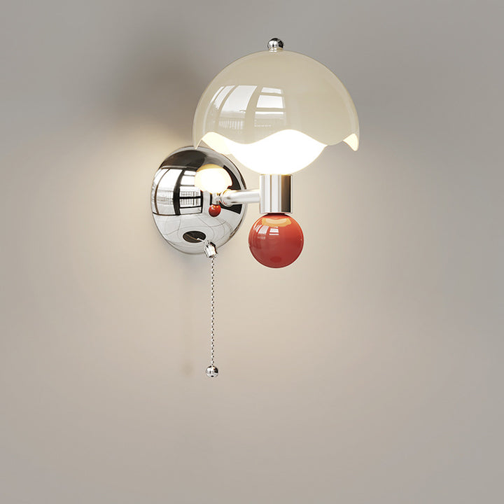 Zeitgenössische nordische Eisen PE runde Kugel LED Wandleuchte für Esszimmer 
