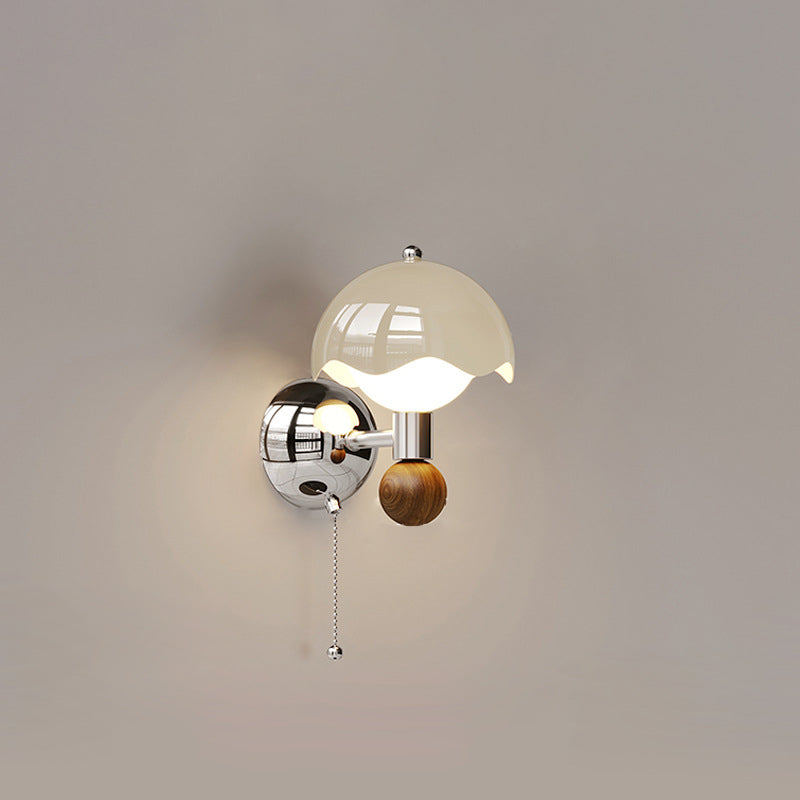 Zeitgenössische nordische Eisen PE runde Kugel LED Wandleuchte für Esszimmer 