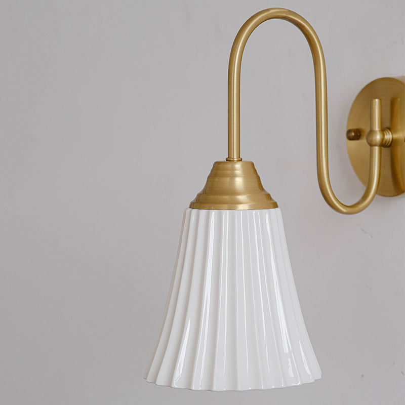 Lampe murale 1 lumière en céramique à grain vertical vintage traditionnel pour salle à manger 