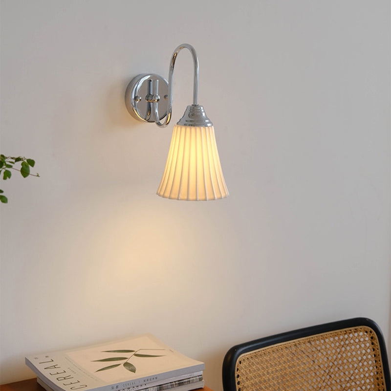 Lampe murale 1 lumière en céramique à grain vertical vintage traditionnel pour salle à manger 