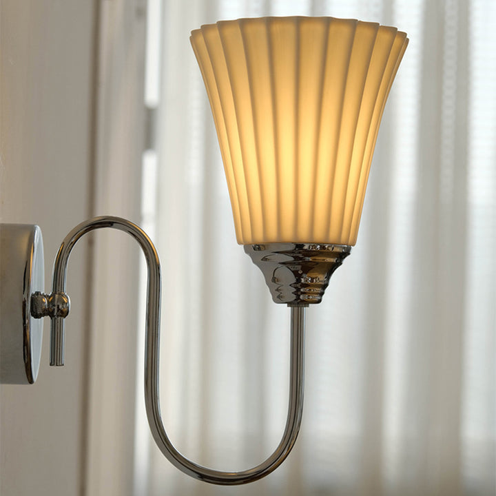 Lampe murale 1 lumière en céramique à grain vertical vintage traditionnel pour salle à manger 