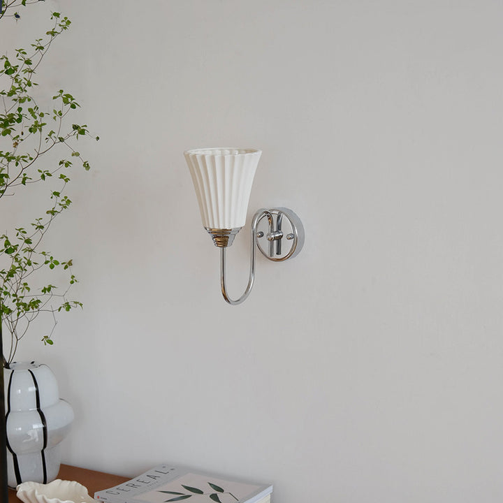 Lampe murale 1 lumière en céramique à grain vertical vintage traditionnel pour salle à manger 