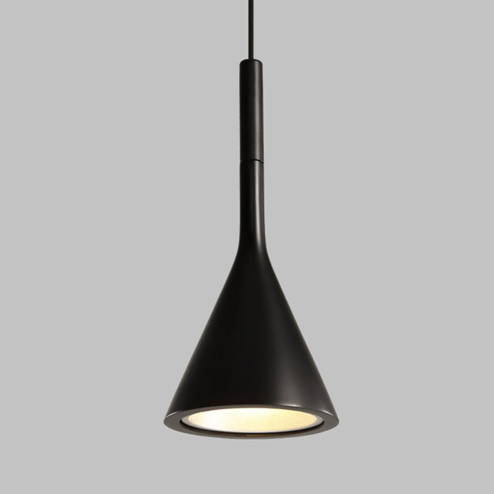 Zeitgenössische nordische Hardware-Harz-Kegelschirm 1-Licht-Pendelleuchte für das Wohnzimmer 