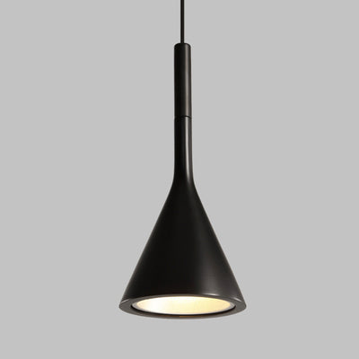 Contemporary Nordic Hardware Resin Conical Shade 1-Light Pendant Light For Living Room