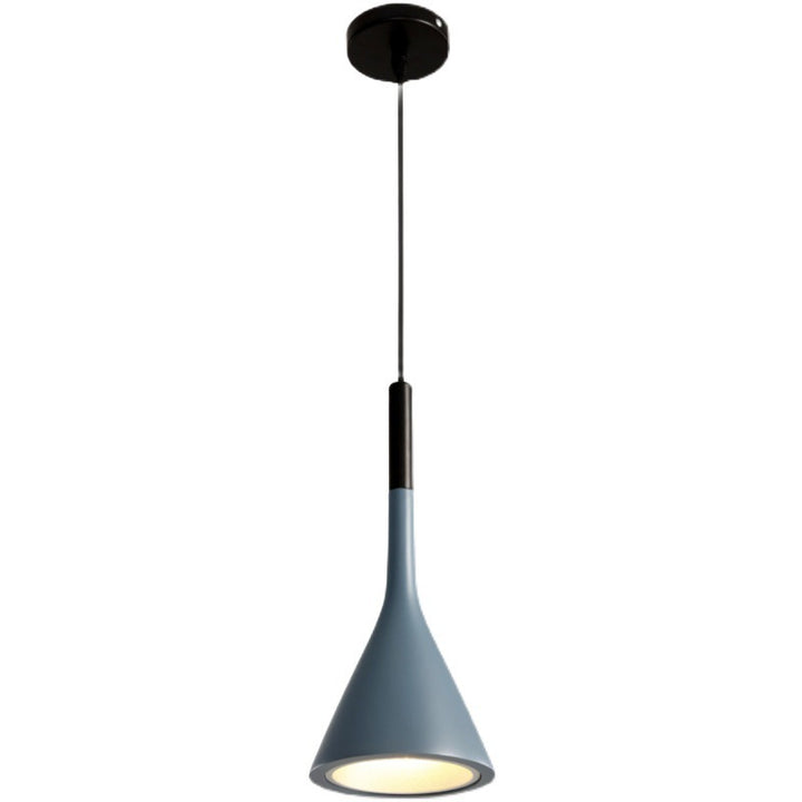 Zeitgenössische nordische Hardware-Harz-Kegelschirm 1-Licht-Pendelleuchte für das Wohnzimmer 