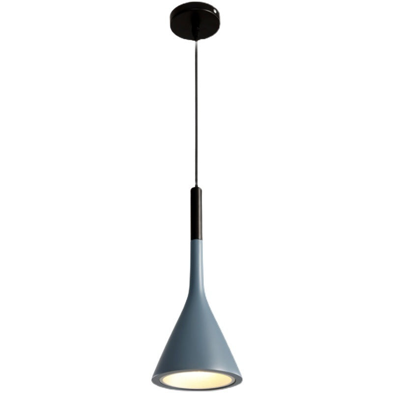 Contemporary Nordic Hardware Resin Conical Shade 1-Light Pendant Light For Living Room