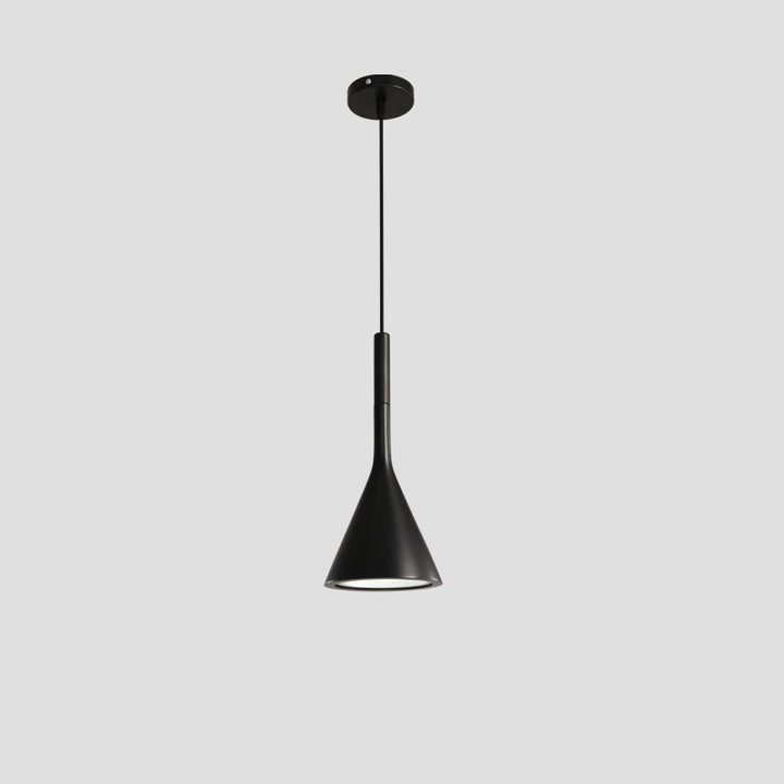 Zeitgenössische nordische Hardware-Harz-Kegelschirm 1-Licht-Pendelleuchte für das Wohnzimmer 