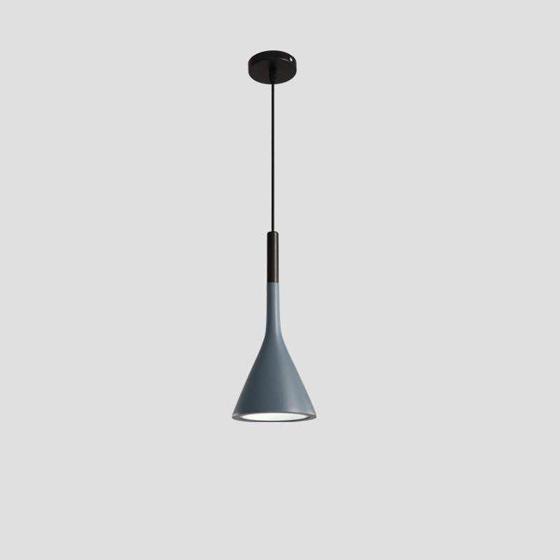 Contemporary Nordic Hardware Resin Conical Shade 1-Light Pendant Light For Living Room