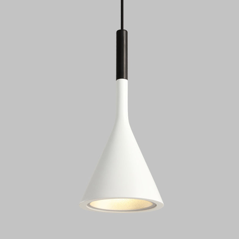 Contemporary Nordic Hardware Resin Conical Shade 1-Light Wall Sconce Lamp For Living Room